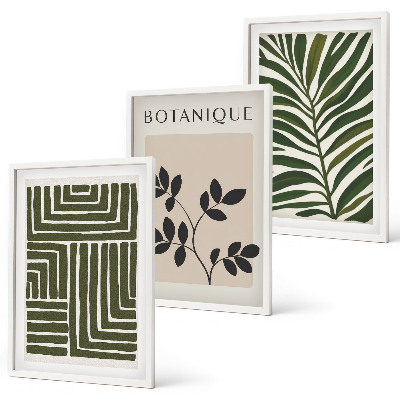 Bilder-3er-set mit rahmen Botanischer Boho-Minimalismus