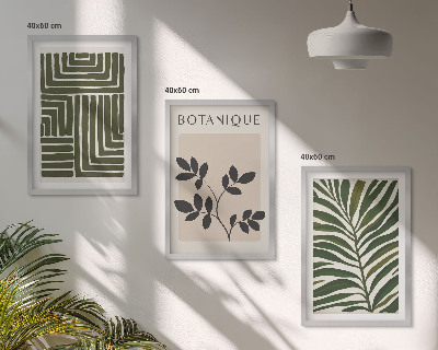 Bilder-3er-set mit rahmen Botanischer Boho-Minimalismus