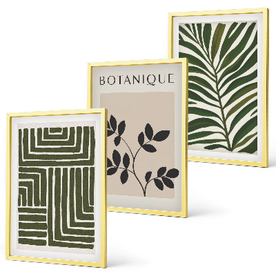 Bilder-3er-set mit rahmen Botanischer Boho-Minimalismus
