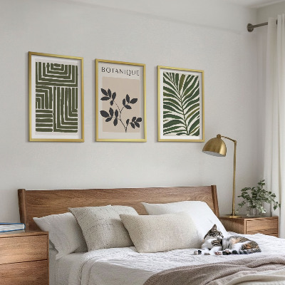 Bilder-3er-set mit rahmen Botanischer Boho-Minimalismus