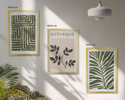 Bilder-3er-set mit rahmen Botanischer Boho-Minimalismus