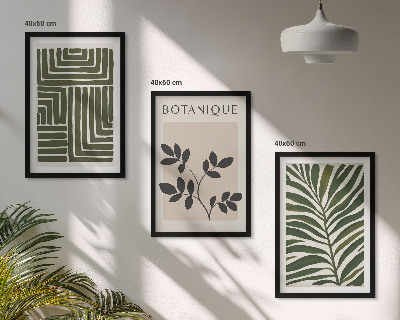 Bilder-3er-set mit rahmen Botanischer Boho-Minimalismus