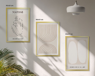Gerahmtes bilderset Stilvolle minimalistische Linien