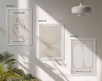 Gerahmtes bilderset Stilvolle minimalistische Linien