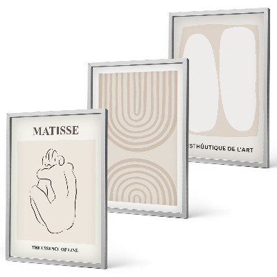 Gerahmtes bilderset Stilvolle minimalistische Linien