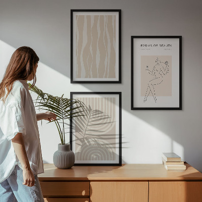 Gerahmtes bilderset Abstrakte Boho-Dekorationen
