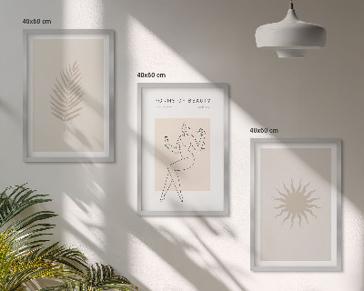 Bilder-3er-set mit rahmen Eine Sammlung minimalistischer Formen