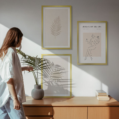 Bilder-3er-set mit rahmen Eine Sammlung minimalistischer Formen