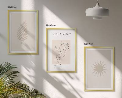Bilder-3er-set mit rahmen Eine Sammlung minimalistischer Formen