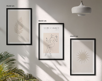 Bilder-3er-set mit rahmen Eine Sammlung minimalistischer Formen