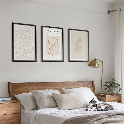 Gerahmtes bilderset Minimalistische botanische Motive