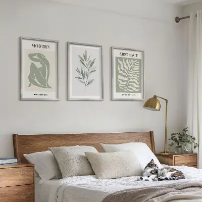 Gerahmtes Bilderset im Matisse Aquarell Boho-Design