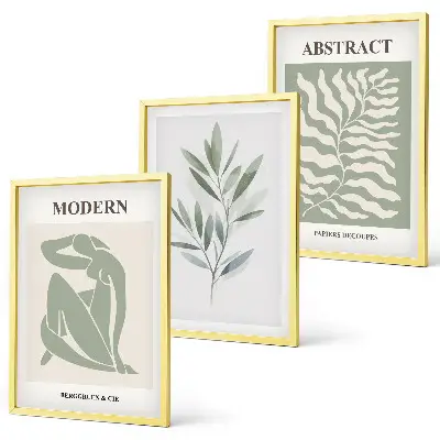 Gerahmtes Bilderset im Matisse Aquarell Boho-Design