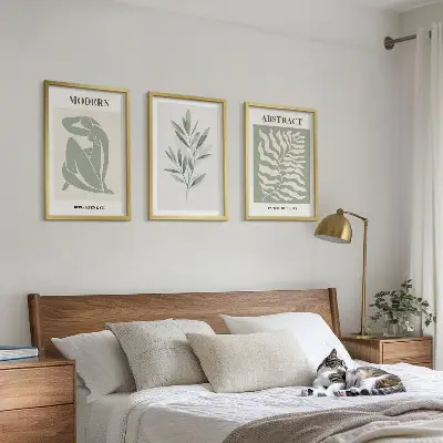 Gerahmtes Bilderset im Matisse Aquarell Boho-Design