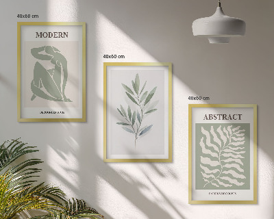 Gerahmtes bilderset Matisse Aquarell Boho-Design