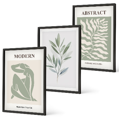 Gerahmtes bilderset Matisse Aquarell Boho-Design