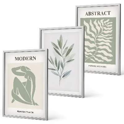 Gerahmtes Bilderset im Matisse Aquarell Boho-Design