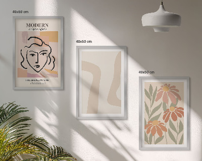 Bilder-3er-set mit rahmen Moderne abstrakte Frau