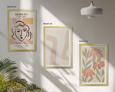 Bilder-3er-set mit rahmen Moderne abstrakte Frau