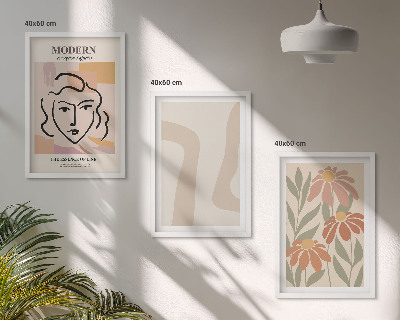 Bilder-3er-set mit rahmen Moderne abstrakte Frau