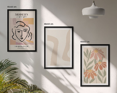 Bilder-3er-set mit rahmen Moderne abstrakte Frau