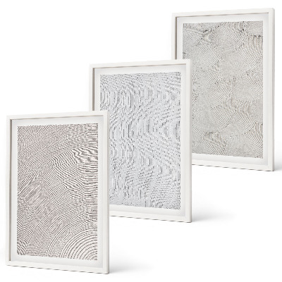 Bilder-3er-set mit rahmen Sandmuster geometrische Strukturen
