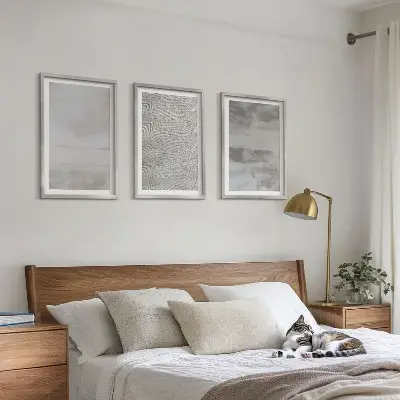 Gerahmtes Bilderset mit modernen minimalistischen Texturen