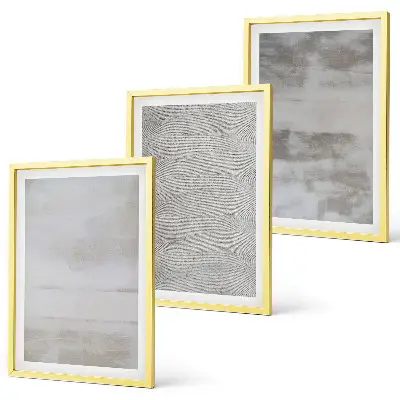 Gerahmtes Bilderset mit modernen minimalistischen Texturen