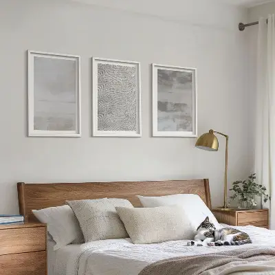 Gerahmtes Bilderset mit modernen minimalistischen Texturen