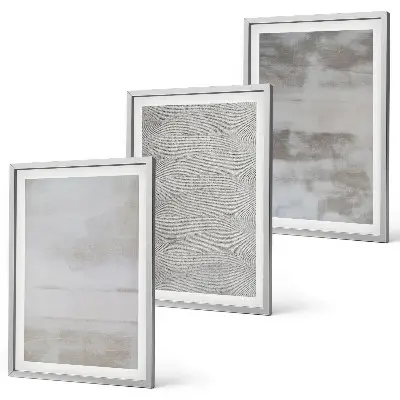 Gerahmtes Bilderset mit modernen minimalistischen Texturen