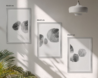 Bilder-3er-set mit rahmen Abstrakte Kunst, Farbspritzer