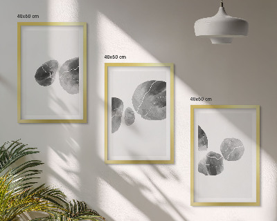 Bilder-3er-set mit rahmen Abstrakte Kunst, Farbspritzer