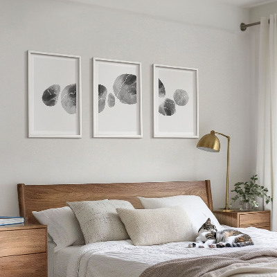 Bilder-3er-set mit rahmen Abstrakte Kunst, Farbspritzer
