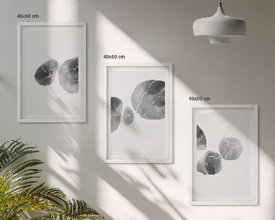 Bilder-3er-set mit rahmen Abstrakte Kunst, Farbspritzer