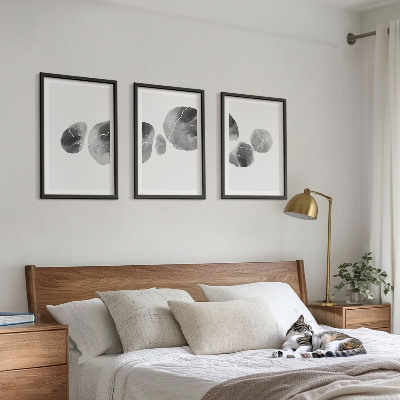 Bilder-3er-set mit rahmen Abstrakte Kunst, Farbspritzer