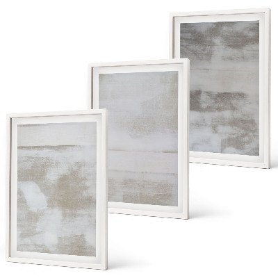Bilder-3er-set mit rahmen Moderne, Used-Look-Texturen