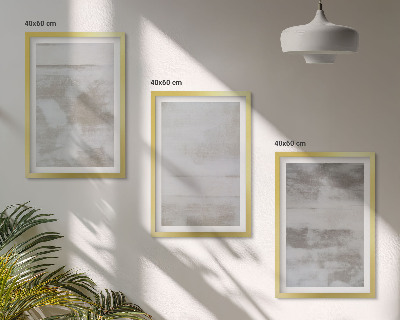 Bilder-3er-set mit rahmen Moderne, Used-Look-Texturen