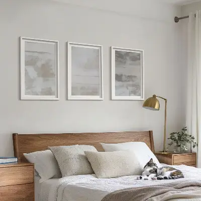 Bilder-3er-Set mit Rahmen mit modernen Used-Look-Texturen
