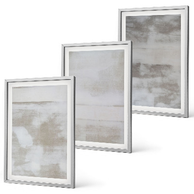 Bilder-3er-set mit rahmen Moderne, Used-Look-Texturen