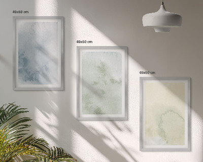 Gerahmtes bilderset Pastellfarben auf Leinwand
