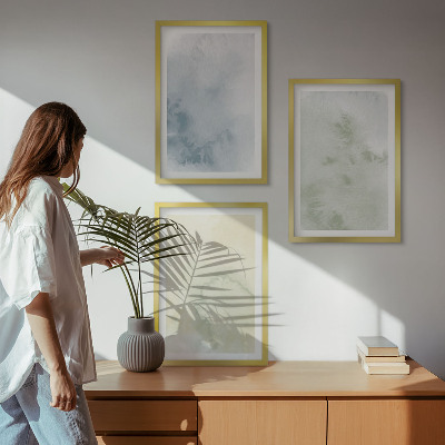 Gerahmtes bilderset Pastellfarben auf Leinwand