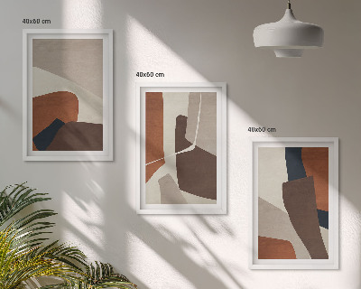 Bilder-3er-set mit rahmen Abstrakte moderne Strukturen