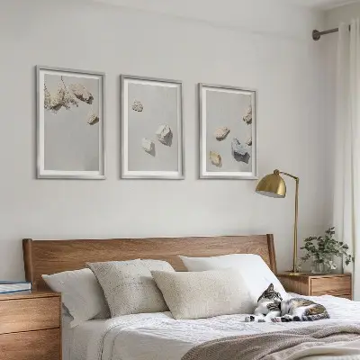 Boho Stranddekoration aus Steinen 3er-Set mit Rahmen