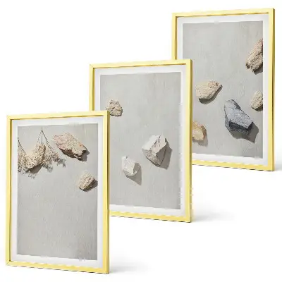 Boho Stranddekoration aus Steinen 3er-Set mit Rahmen