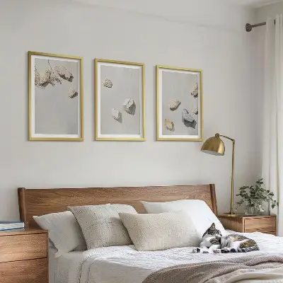 Boho Stranddekoration aus Steinen 3er-Set mit Rahmen