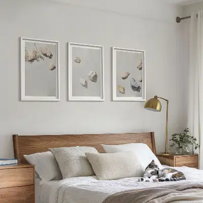 Boho Stranddekoration aus Steinen 3er-Set mit Rahmen