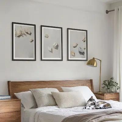 Boho Stranddekoration aus Steinen 3er-Set mit Rahmen