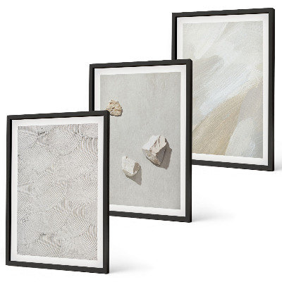 Gerahmtes bilderset Sandsteine ​​moderne Farbe