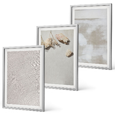 Bilder-3er-set mit rahmen Boho-Textur aus Sandsteinen