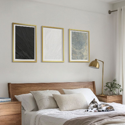 Bilder-3er-set mit rahmen Die Farben eleganter Steinstrukturen